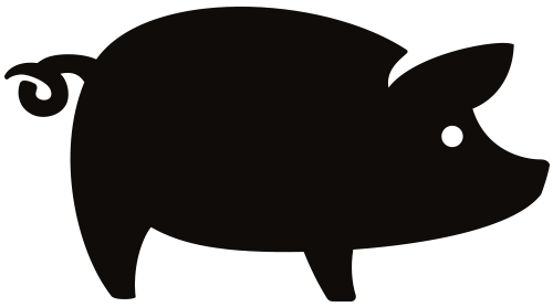 Black pig icon.